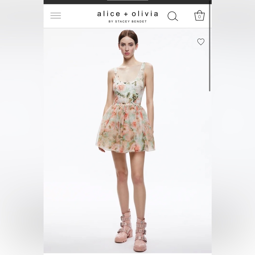 Alice + Olivia CHARA SLEEVELESS SCOOP NECK MINI DRESS